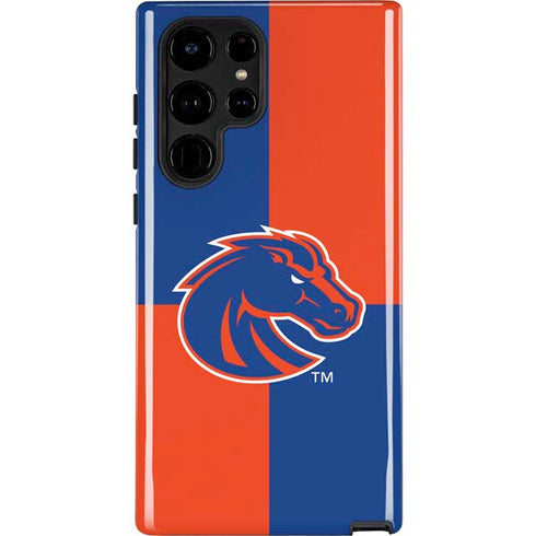 Boise State University Broncos Checkered Galaxy S25 Ultra Impact Case